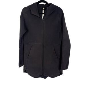 Lululemon Womens Size 6 Black Going Places Hooded Jacket Spacer Full Zip Pockets